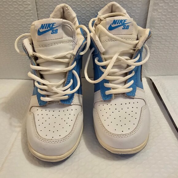Custom Nike SB Dunk High Heels Blue & White Size US 7 | 4.5" Heel - Picture 3 of 16